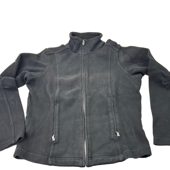 Tommy Bahama Black Full-Zippered Cotton Sweater - Picture 1 of 10